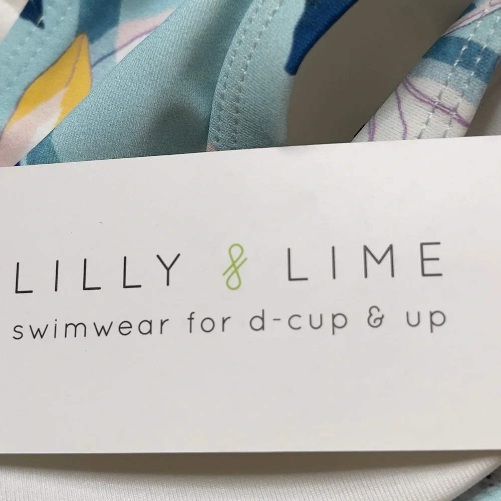 Lilly & Lime NWT 36DD Floral Bikini Swim Top